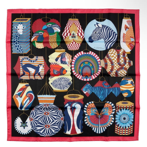 Hermès Scarf with Lanterns/Animals, Multicolor - Picture 1 of 6